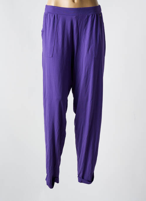 Pantalon droit violet MAT. pour femme