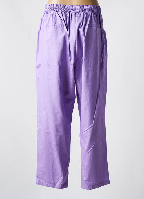 Pantalon droit violet MAT. pour femme