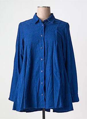Tunique manches longues col chemisier bleu MES SOEURS ET MOI femme