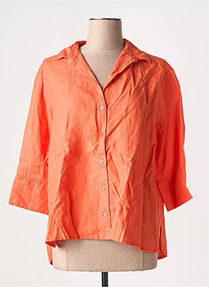 Chemisier tissage crêpe manches 3/4 orange MASAI femme
