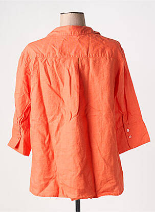 Chemisier tissage crêpe manches 3/4 orange MASAI femme