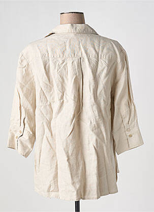Chemisier tissage crêpe manches 3/4 beige MASAI femme