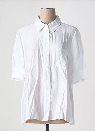 Chemisier manches courtes manches courtes blanc YEST femme