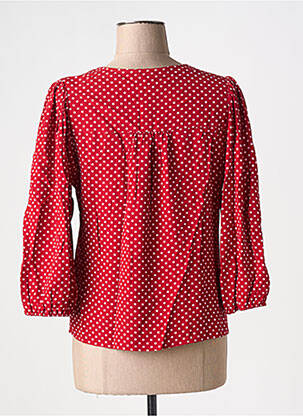 Chemisier tissage crêpe manches 3/4 rouge ZILCH femme