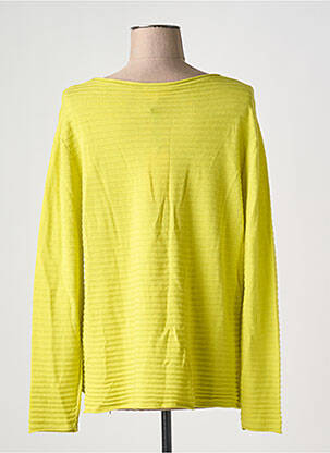 Pull coupe cintrée manches longues vert YELLOW LABEL femme