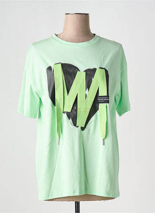 T-shirt coupe droite manches courtes vert AÏKHA femme