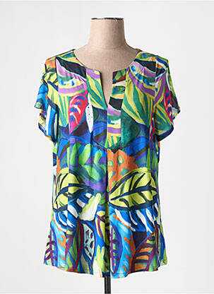 T-shirt imprimé fantaisie manches courtes bleu AN II VITO femme