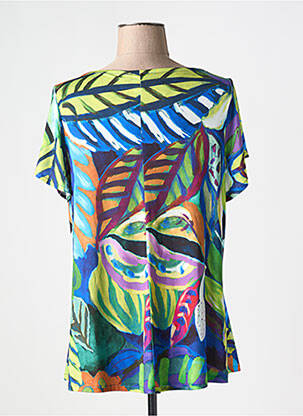 T-shirt imprimé fantaisie manches courtes bleu AN II VITO femme