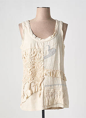 Top stretch sans manche beige ARTE PURA femme