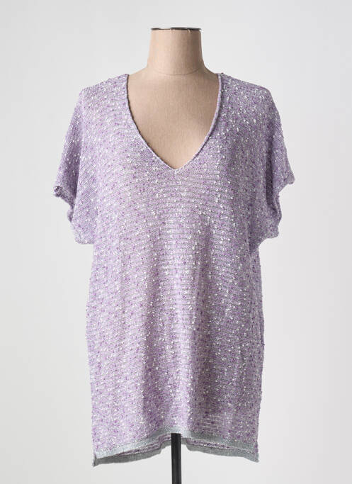 Pull violet MAT. pour femme