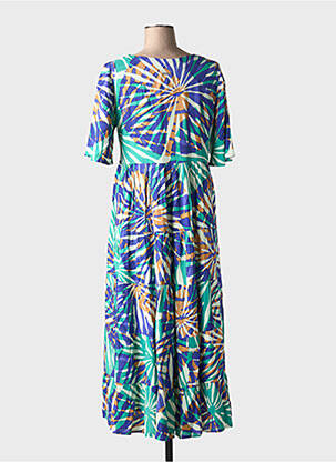 Robe longue manches courtes manches courtes violet AGATHE & LOUISE femme