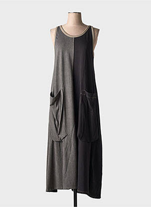 Robe longue sans manche sans manche noir ALEMBIKA femme