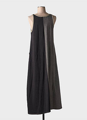 Robe longue sans manche sans manche noir ALEMBIKA femme