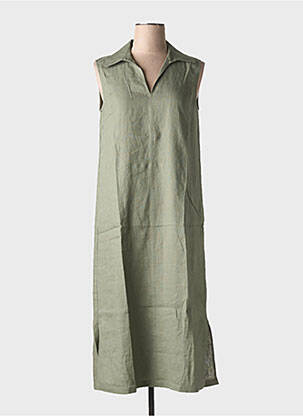 Robe mi-longue sans manche sans manche vert CHARMING SMILE femme
