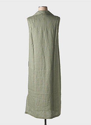 Robe mi-longue sans manche sans manche vert CHARMING SMILE femme