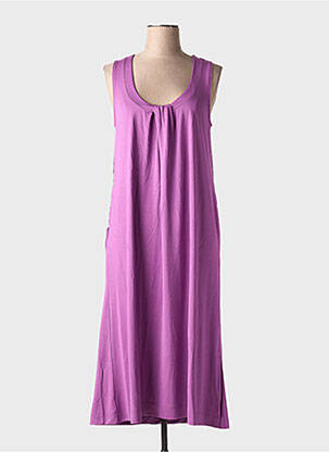 Robe mi-longue sans manche sans manche violet SCORZZO femme