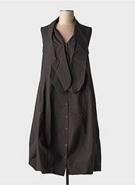 Robe mi-longue sans manche sans manche noir GERSHON BRAM femme