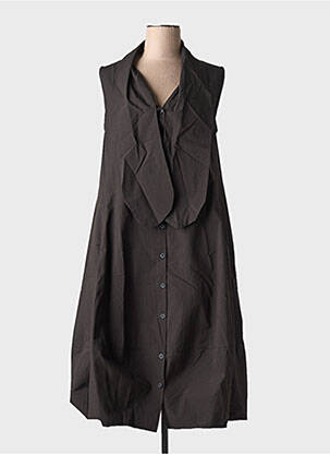 Robe mi-longue sans manche sans manche noir GERSHON BRAM femme