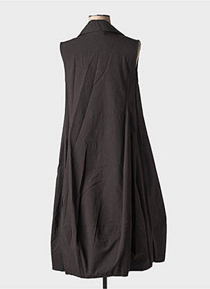 Robe mi-longue sans manche sans manche noir GERSHON BRAM femme