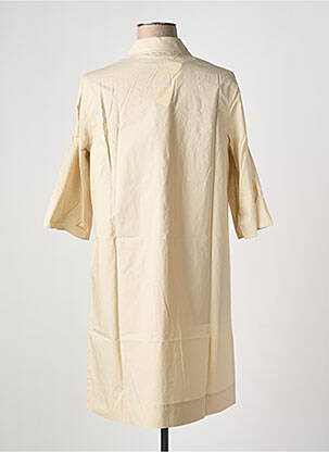 Robe courte manches 3/4 manches 3/4 beige MAUD & SACHA femme