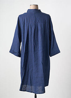 Robe courte manches longues manches longues bleu K femme