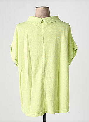 Pull stretch manches courtes vert VETONO femme