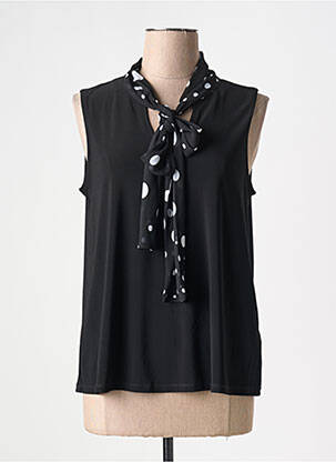 Top tissage crêpe sans manche noir JOSEPH RIBKOFF femme
