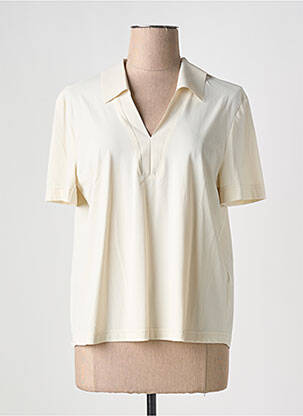 Polo stretch manches courtes beige RAFFAELLO ROSSI femme