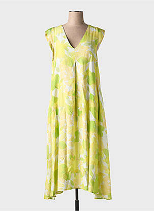 Robe longue jaune SCORZZO pour femme