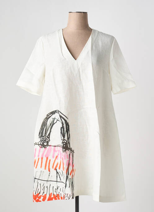 Robe courte beige CHARMING SMILE pour femme