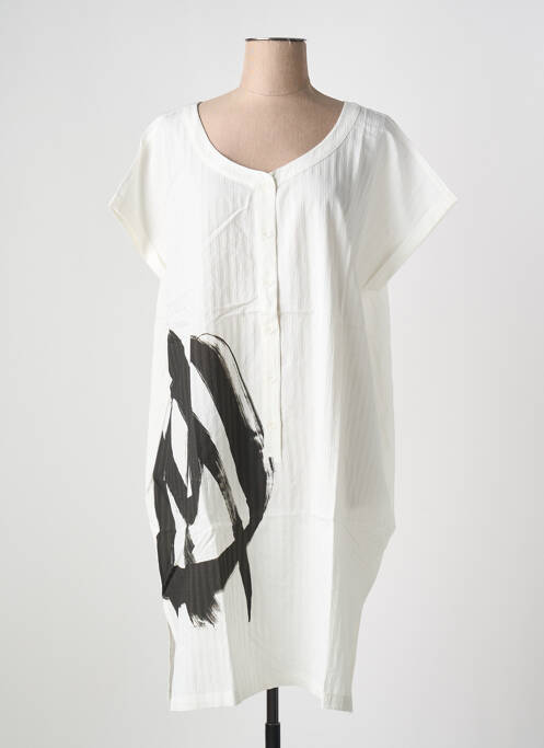 Robe mi-longue beige K pour femme