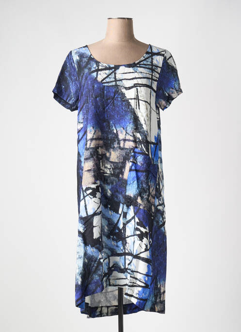 Robe mi-longue bleu K pour femme