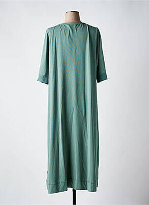 Robe longue manches courtes manches courtes vert VETONO femme