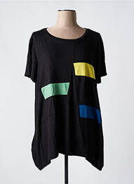 T-shirt coupe droite manches courtes noir OZAI N KU femme