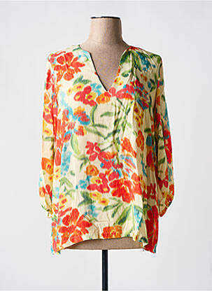 Blouse tissage popeline manches longues vert ALDO MARTIN'S femme