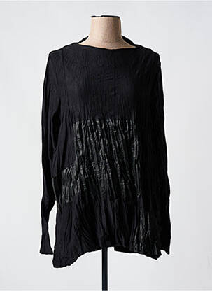 Tunique manches longues col rond noir OZAI N KU femme