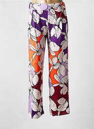 Pantalon droit stretch taille normale violet SCORZZO femme
