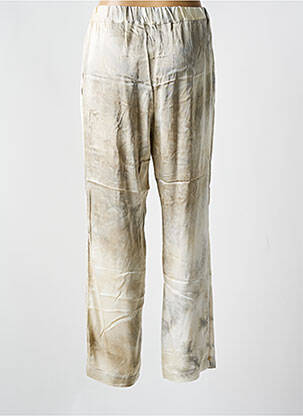 Pantalon droit taille élastique taille normale beige TRICOT CHIC femme
