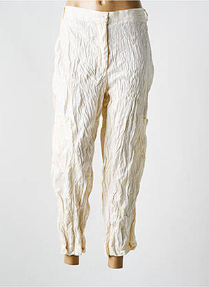 Pantalon 7/8 taille élastique taille normale beige OZAI N KU femme