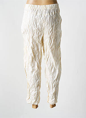 Pantalon 7/8 taille élastique taille normale beige OZAI N KU femme