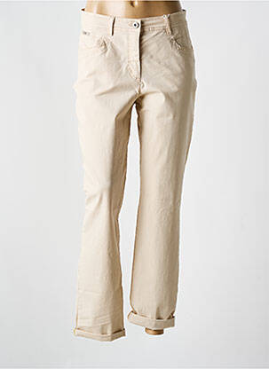 Pantalon droit stretch taille normale beige RECOVER C.C. femme