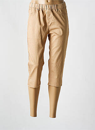 Pantacourt stretch taille normale marron CISO femme
