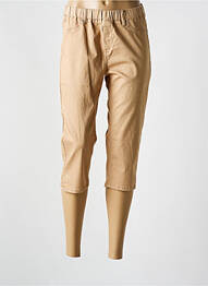 Pantacourt stretch taille normale marron CISO femme