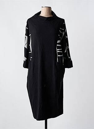 Robe mi-longue noir OZAI N KU pour femme