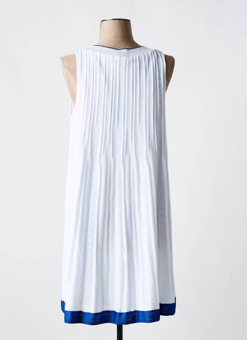 Robe mi-longue blanc TRICOT CHIC pour femme