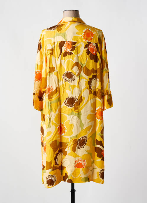 Robe mi-longue jaune REVER MILE pour femme