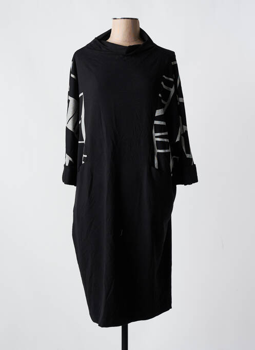 Robe mi-longue noir OZAI N KU pour femme