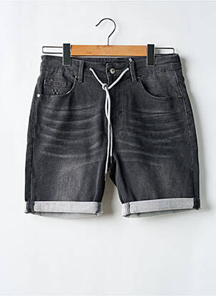 Short fermeture zippée sous rabat boutonné taille normale noir WAXX homme