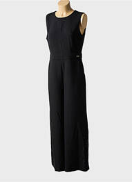Combi-pantalon fermeture zippée au dos sans manche noir GOA GOA femme