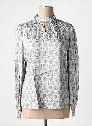 Blouse imprimé fantaisie manches longues gris GOA GOA femme